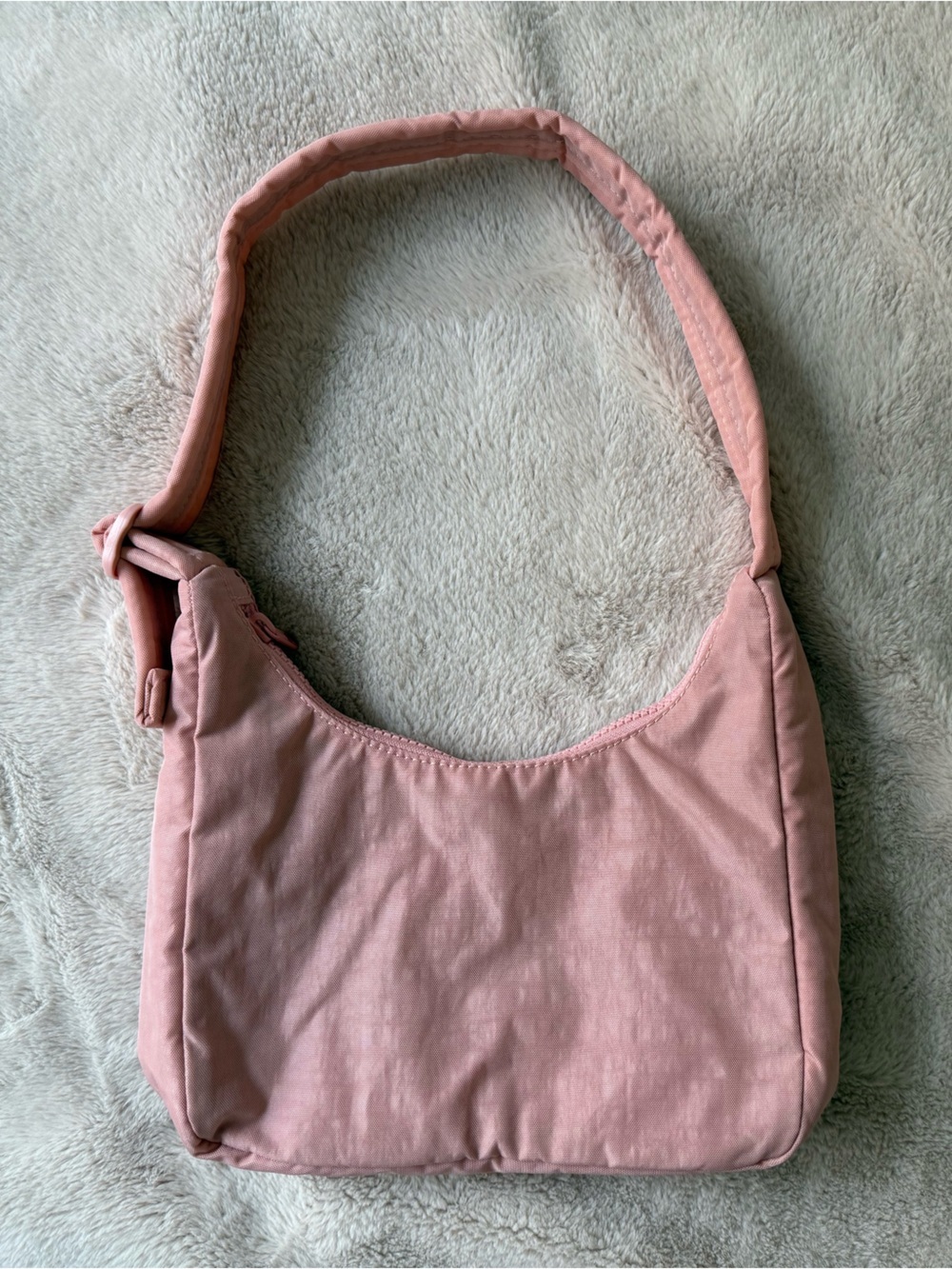 NWT BAGGU Mini Nylon Shoulder Bag Rose Tan